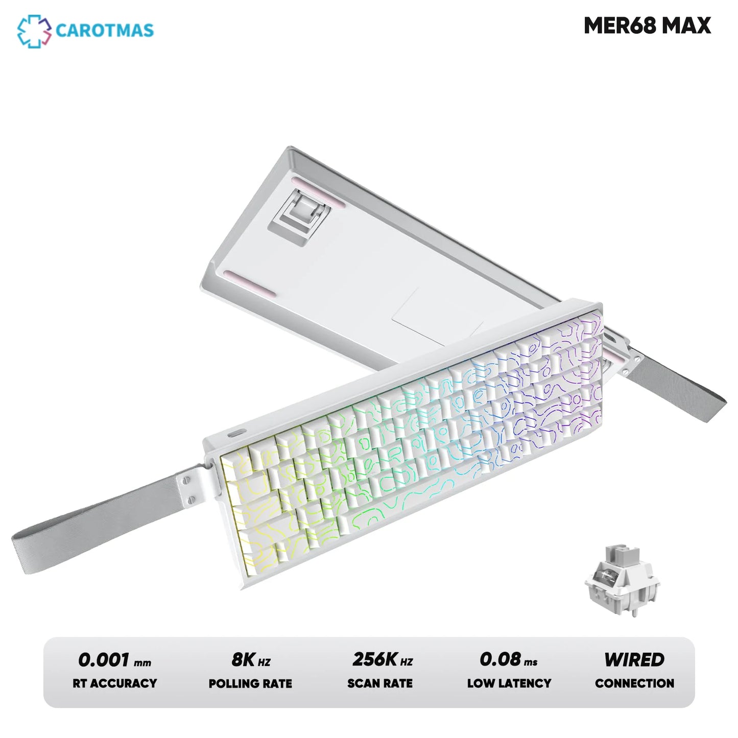 IROK Carotmas Mercury68 Mercury 68 Mercury68 Pro Mercury68 Max RT 0.001mm 8K kabelgebundene magnetische mechanische Gaming-Tastatur