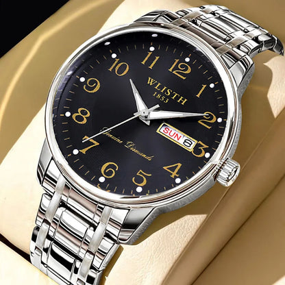 Orologio di lusso da donna, orologio al quarzo, orologio da polso digitale, impermeabile, con calendario e display illuminato; stile alla moda e professionale, adatto anche agli uomini.
