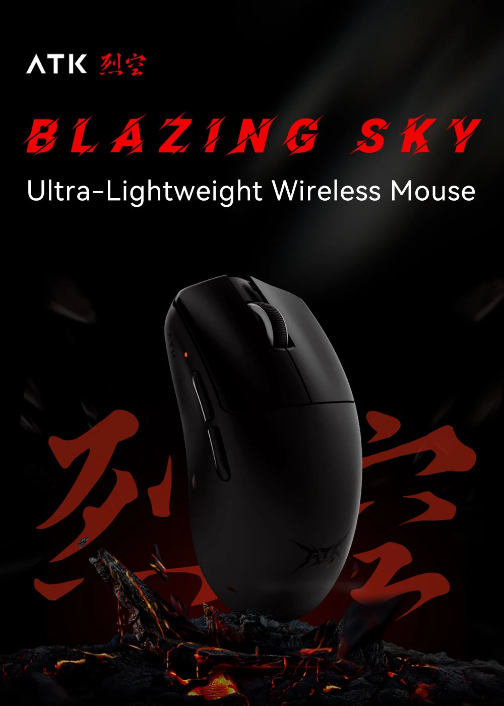 ATK BlazingSky F1 Extreme bezdrátová herní myš PAW3950 Ultra Dual-Mode 8000Hz 35g lehká e-sportovní FPS myš