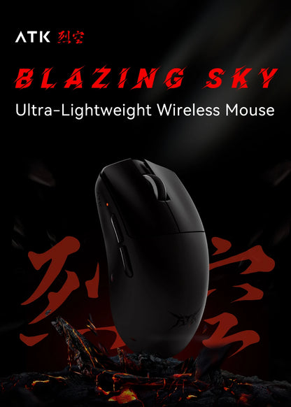 ATK BlazingSky F1 Extreme bezdrátová herní myš PAW3950 Ultra Dual-Mode 8000Hz 35g lehká e-sportovní FPS myš