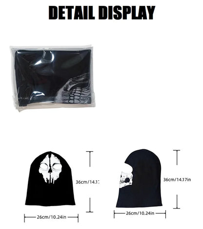 Unisex Ghost Print Skull Motorcycle Face Mask War Game Call Of Duty MWII 2022 COD Ghost Simon Riley Balaclava Mask For Adult