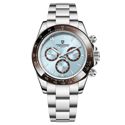 PAGANI DESIGN men’s chronograph watch – Luxury quartz wristwatch, luminous and water-resistant.