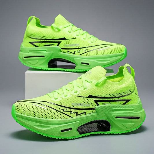 Unisex Sports Shoes Trendy Breathable Mesh Soft Sole Shock-absorbing Wear-resistant Teenagers Professional Running Shoes for Men