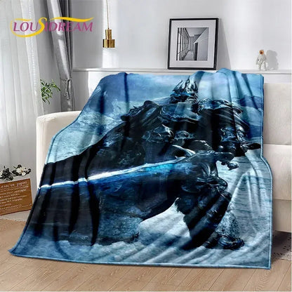 World of Warcraft,WOW ,Game Gamer Soft Plush Blanket,Flannel Blanket Throw Blanket for Living Room Bedroom Bed Sofa Picnic Cover