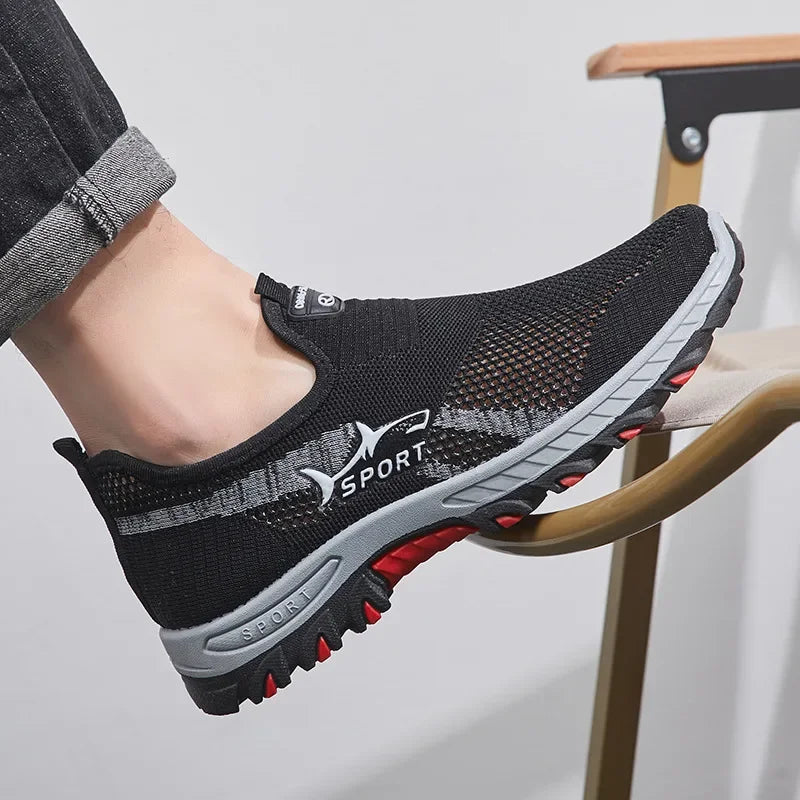 2025 Breathable Hiking Shoes Men Air Mesh Casual Sneakers For Outdoor Lightweight Casual Shoes Men New Fashion Walking Shoes