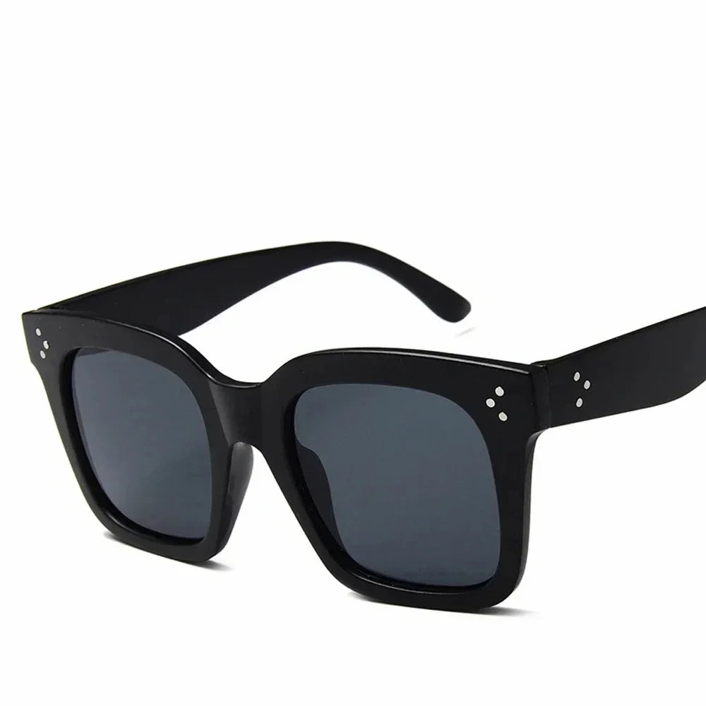 Női napszemüveg, lapos felső keret, Lunette Femme, női luxusmárkás napszemüveg, női szegecses napszemüveg, UV400