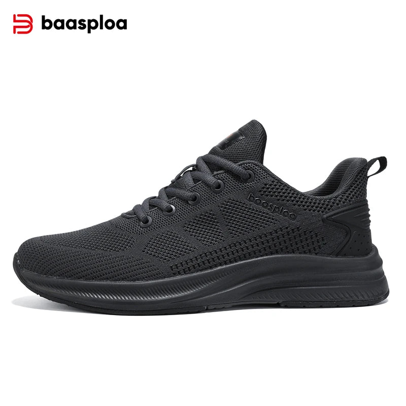 Baasploa løbesko til mænd – mærke, designer, mesh, casual sneakers, letvægts, snøresko, nye herresko til udendørs sport og tennis