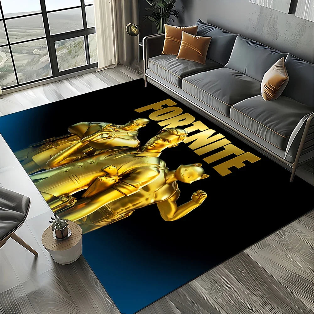 2025 Games 3D F-Fortnite Cartoon Carpet Rug for Living Room Bedroom Home Sofa Decoration, Kids Play Area Rug Non-slip Floor Mat