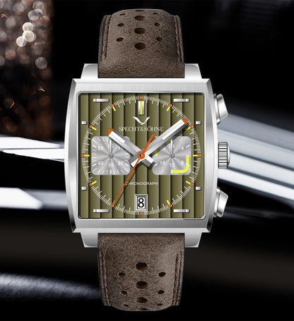 Specht&Sohne Men's Watch Luxury Brand Waterproof Stainless Steel Leather Japan VK Multifunctional Quartz Watch Religio Masculino