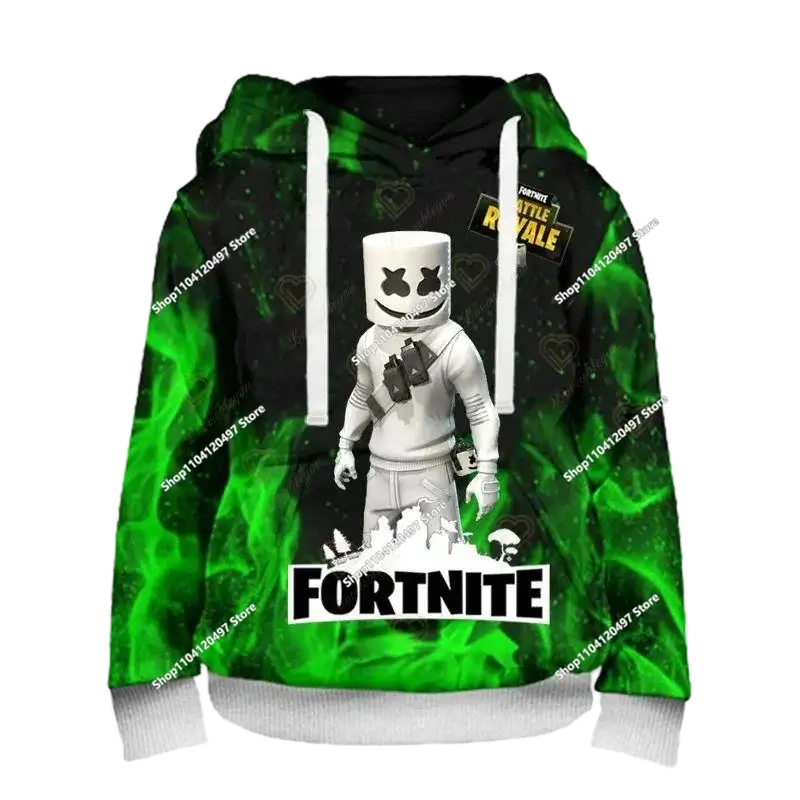 Sudaderas con capucha para niños y niñas Fortnite, sudadera infantil 3D, Battle Royale, sudaderas para hombre, moda de otoño, ropa infantil