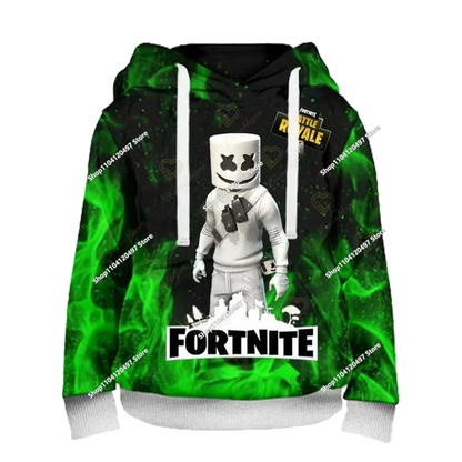 Sudaderas con capucha para niños y niñas Fortnite, sudadera infantil 3D, Battle Royale, sudaderas para hombre, moda de otoño, ropa infantil
