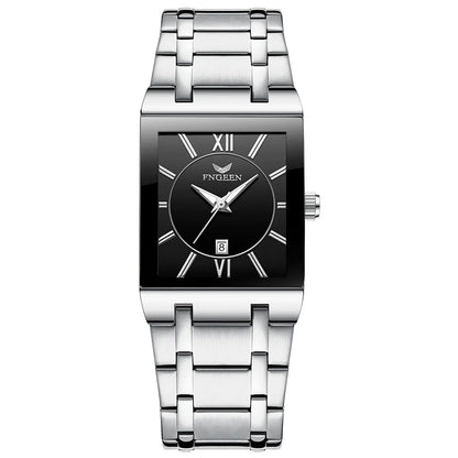 Orologio da polso di lusso BINBOND al quarzo di precisione da uomo, luminescente, impermeabile, con datario automatico, in acciaio inossidabile resistente, stile casual.