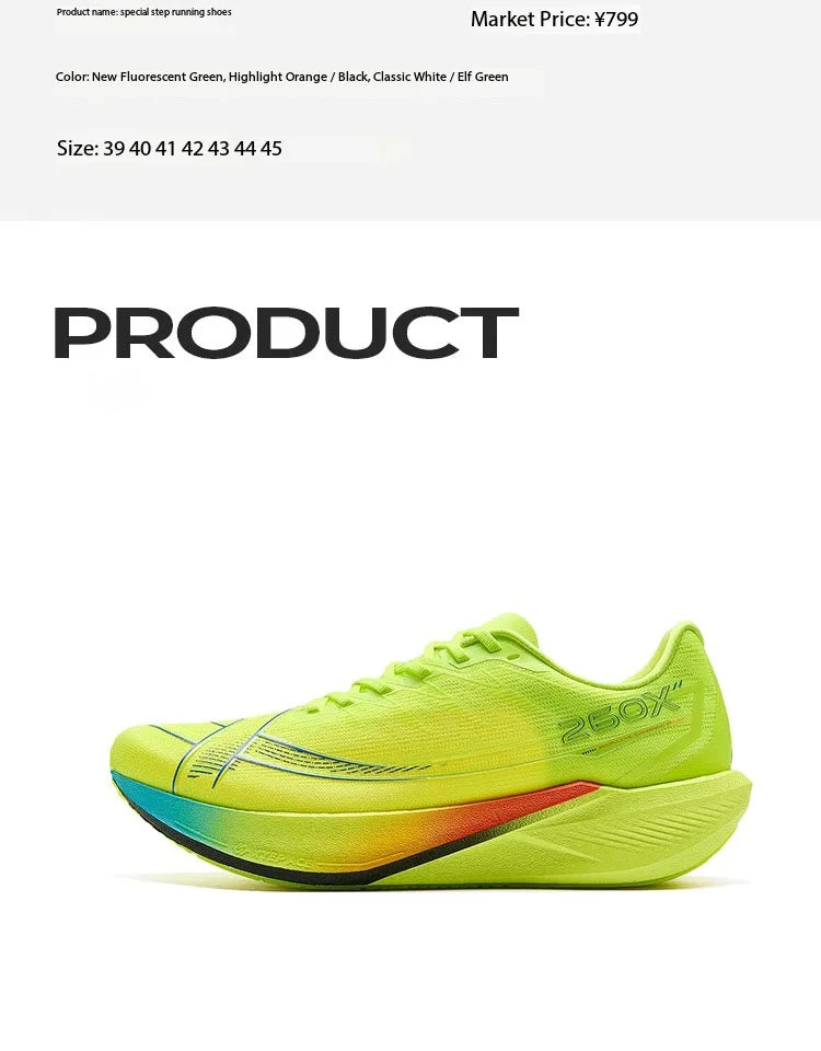 Xtep 260X 2.0  Marathon Running Shoes For Men Racing Carbon Plate Shock Soft Cushion Sport Daily Training Shoe 975119110032