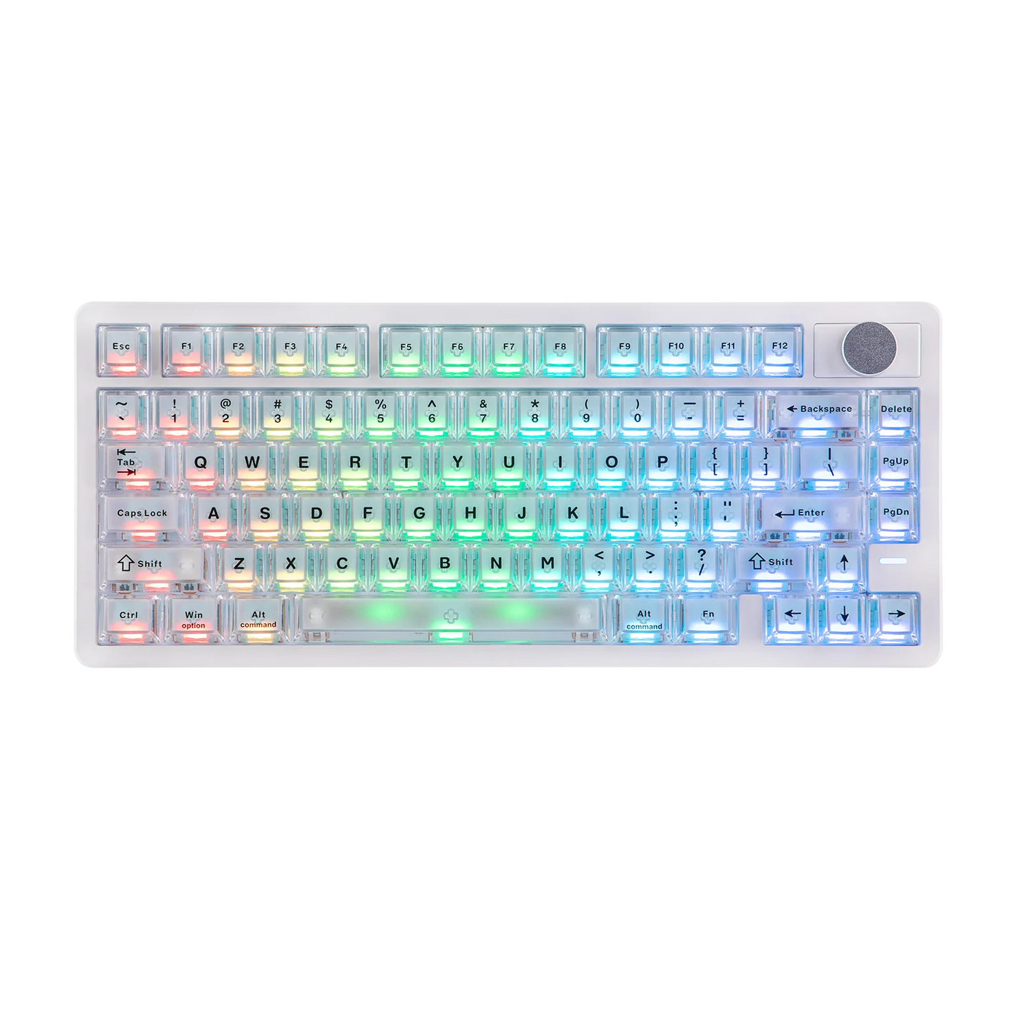 Tastiera gaming EPOMAKER HE75 V2 75% layout ANSI US tri-mode wireless a effetto Hall con attuazione regolabile 0.005mm/Rapid Triggering