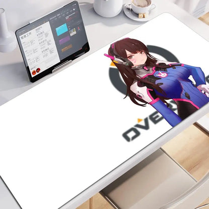 Duża podkładka pod mysz Anime Gaming Girl Overwatch 900x400, gumowa, miękka mata na biurko do laptopa i biura, pod klawiaturę komputerową, nadruk HD, XXL