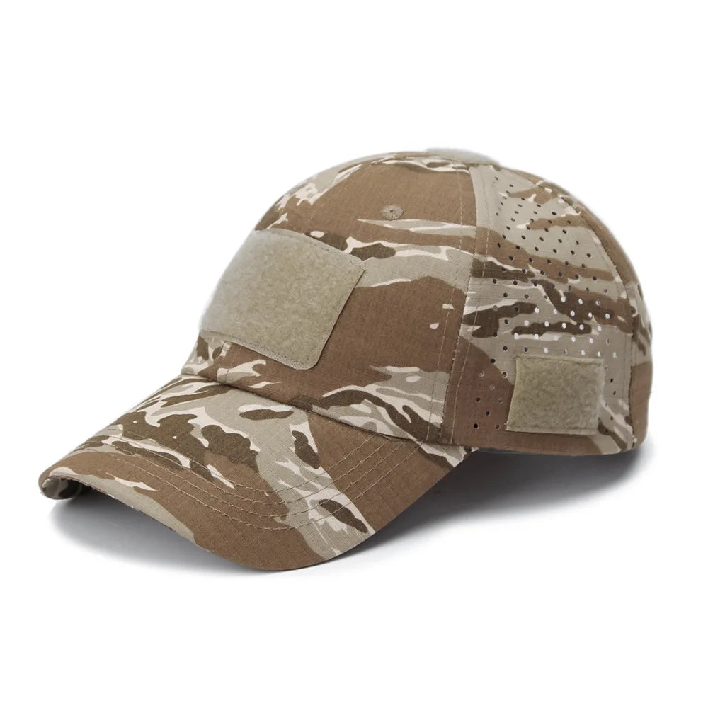 Athletic casual breathable camouflage baseball cap for men, military fan sun hat tactical hat military training hat bucket hat
