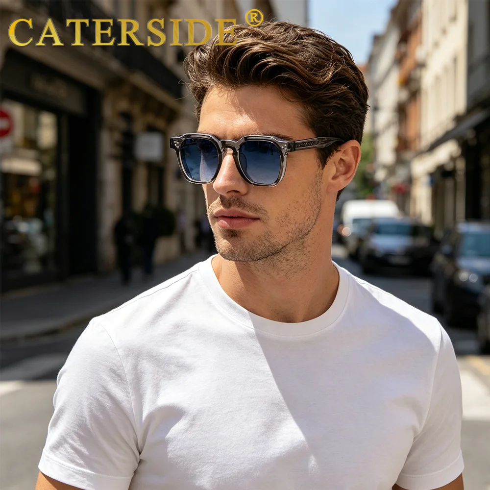 CATERSIDE divatos férfi napszemüveg, kicsi keret, négyzet alakú, személyre szabott dizájn, napszemüveg nőknek, utazáshoz, bulikhoz, üzleti alkalmakhoz, fesztiválokhoz, ajándéknak