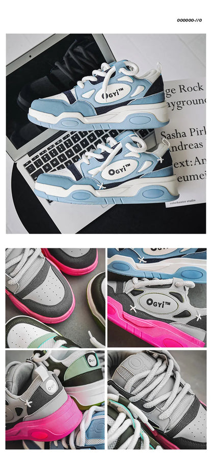Baskets basses à lacets confortables pour hommes, chaussures à plateforme rehaussées, chaussures de skateboard décontractées, baskets d'extérieur, nouveau, 2023