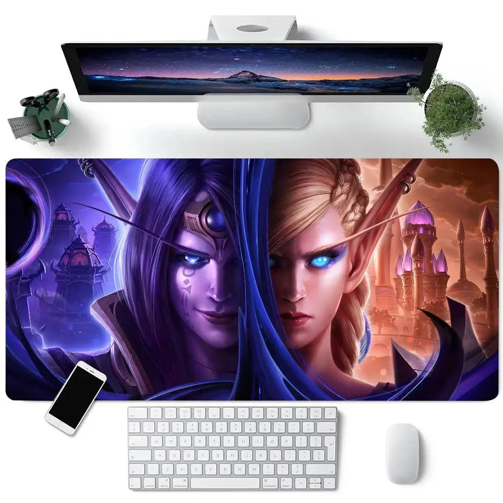 World Of Warcraft Game Mousepad Large Keyboard Desk Mat Gaming Mouse Pad LockEdge Non-slip Mat