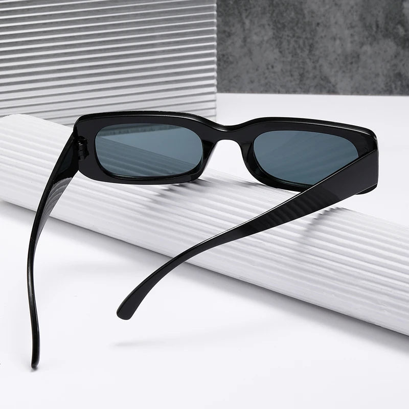 Fekete négyzet alakú napszemüveg férfiaknak, téglalap alakú, kicsi, retro stílusú, fekete lencsés, vezetéshez és horgászathoz, Oculos UV400