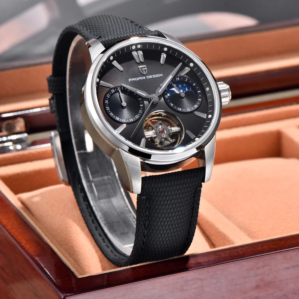 Pagani Design men’s watch, new model, luxury automatic mechanical watch, 41 mm, stainless steel, water-resistant to 10 bar, ‘racer’ style