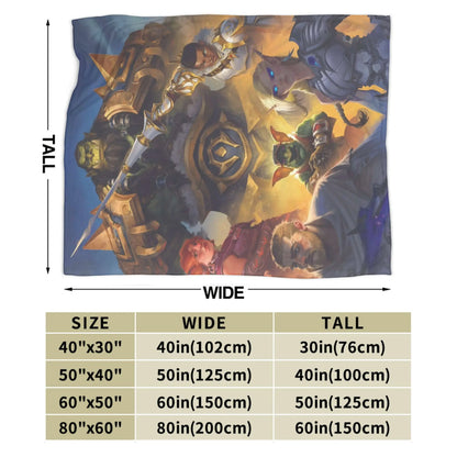 WOW World of Warcraft Flannel Blankets Winter  Soft Warm Throw Blanket for Children Outdoor Novelty Bedspread Sofa Bed Cover