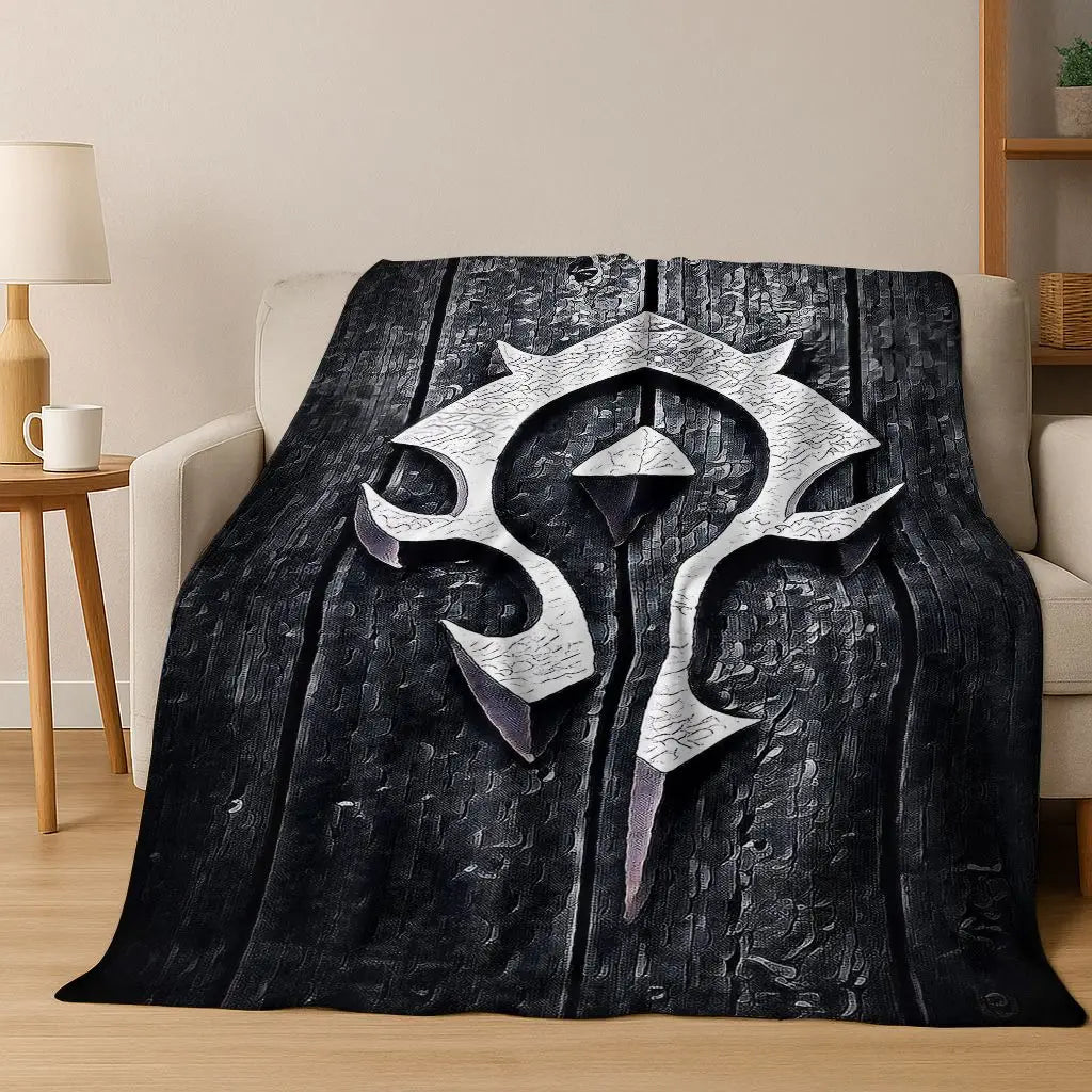 Pătură din flanel WOW World of Warcraft Arthas Demon Illidan Sylvanas, pled moale și confortabil pentru casă, dormitor, pat, canapea, husă, cadou