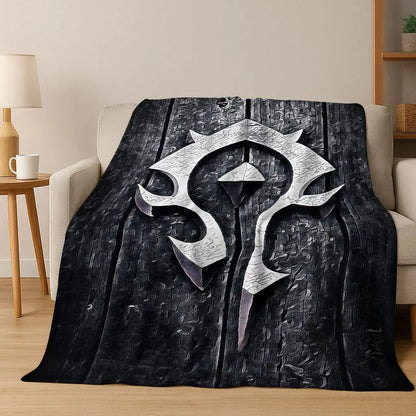 Pătură din flanel WOW World of Warcraft Arthas Demon Illidan Sylvanas, pled moale și confortabil pentru casă, dormitor, pat, canapea, husă, cadou