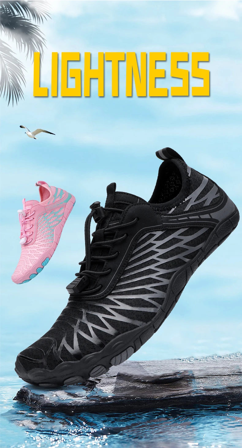 Scarpe da acqua da uomo, scarpe da spiaggia da donna, scarpe aqua da indossare a piedi nudi, scarpe da nuoto ad asciugatura rapida, scarpe da sport per guado, scarpe da canottaggio, pesca e surf