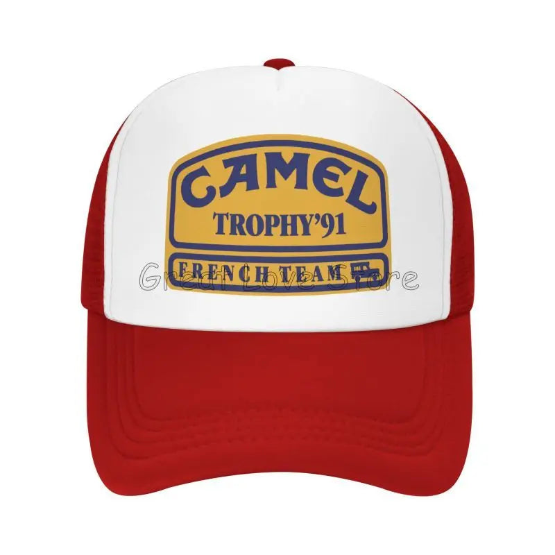 „Camel Trophy 91“ spausdinta beisbolo kepurė, unisex saulės skydeliai, vasarinės hiphopo kepurės vyrams ir moterims, lauko kvėpuojančios tinklinės „Snapback“ kepurės