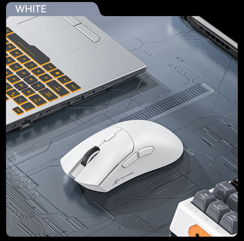 Mysz Bluetooth ATTACK SHARK R1 – viralowa mysz recenzowana przez influencerów, oryginalna prosto od marki, sensor PAW3311 z 1K Hz do gamingu
