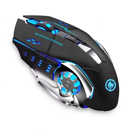 Kabellose Bluetooth-Maus 2.4G USB Mecha Gaming-Maus, wiederaufladbar, leise, mit Hintergrundbeleuchtung, ergonomische Büromaus, Gaming-Zubehör