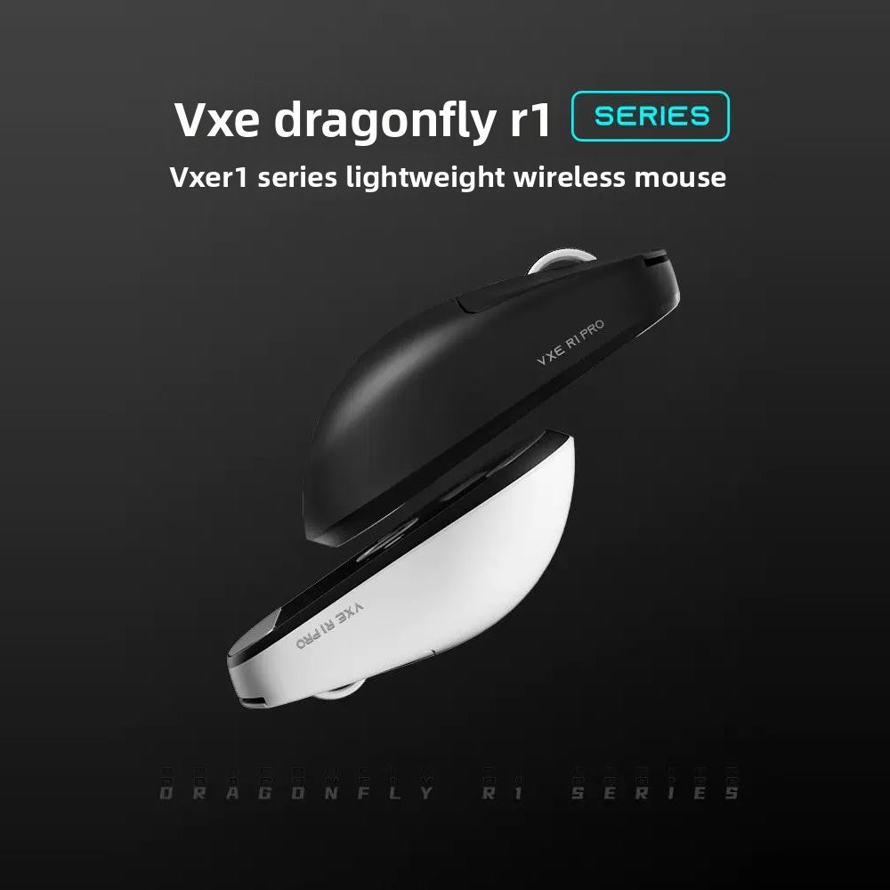 Mouse wireless ergonomico leggero VXE Dragonfly R1 con sensore PAW3395, mouse da gaming tri-mode a bassa latenza per PC, giocatori, ufficio e regalo